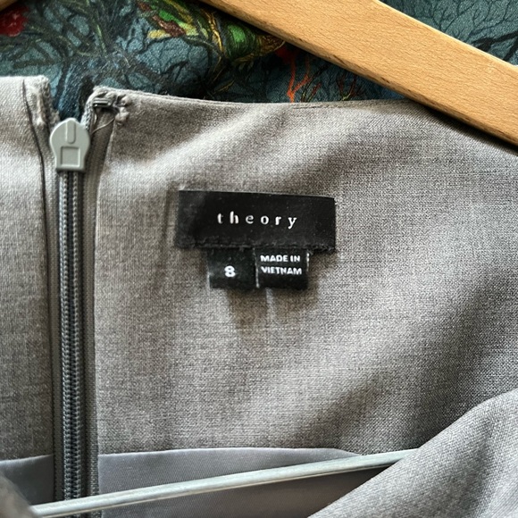 Theory grey sheath dress in light virgin wool suiting - Picture 2 of 5